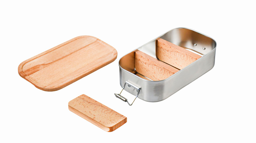 Lunchbox-Trennsteg aus Buchenholz