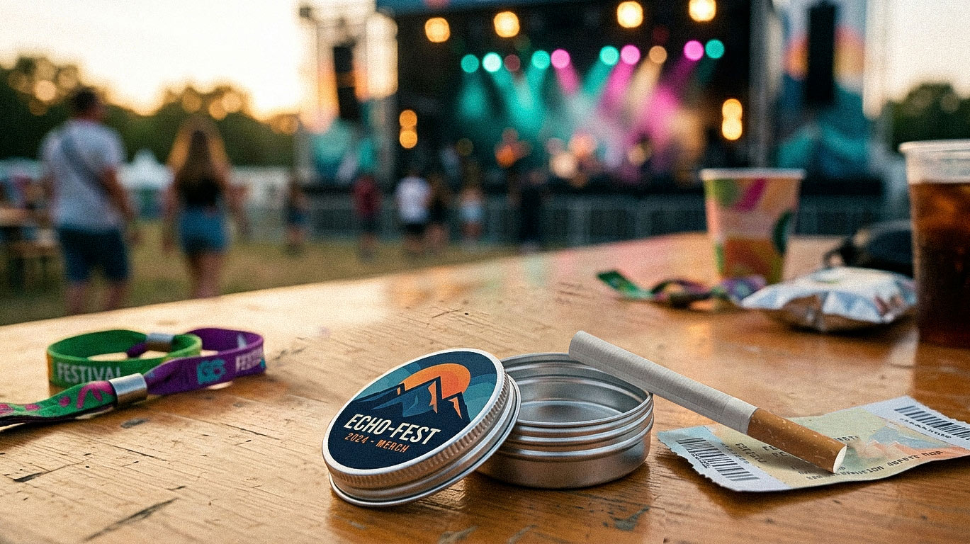 Okrągłe aluminiowe pudelko I 30ml