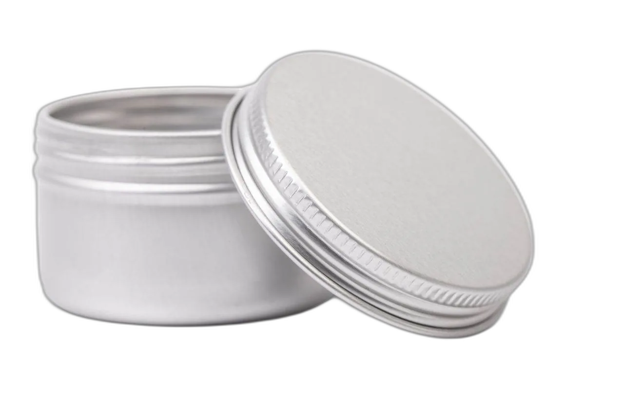 Okrągłe aluminiowe pudełko I 50ml