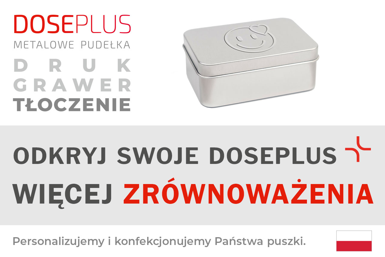 Metalowe pudełko na mydło Doseplus DSS-020 z tacką ociekową – baner: Odkryj swoje Doseplus, więcej zrównoważenia. Trwała, wielorazowa puszka do mydeł i ekologicznej pielęgnacji.